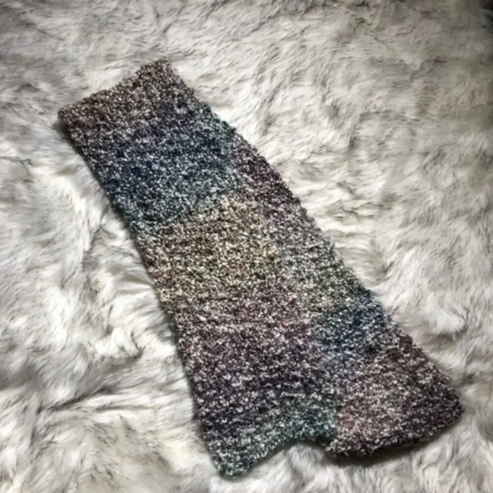 Kawaii Rainbow Pride Heathered Knit Infinity Loop Layered Scarf